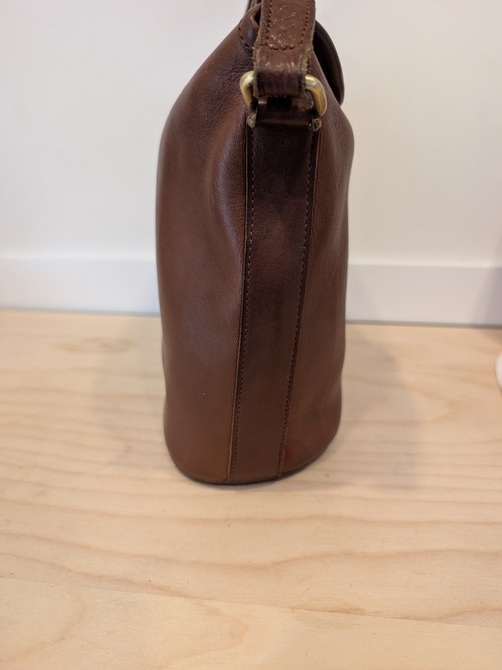 VTG 1995 Coach Nottingham Binocular Bag 9948 - Rare Two-Tone Mahogany & Taupe - Picture 6 of 13